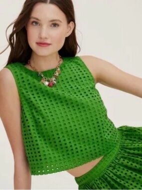 Kate Spade New York x Target Green Eyelet Shell Tank Top
NWT Size S